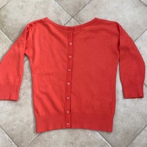 Button Back Detail wool cashmere blend crewneck size XS